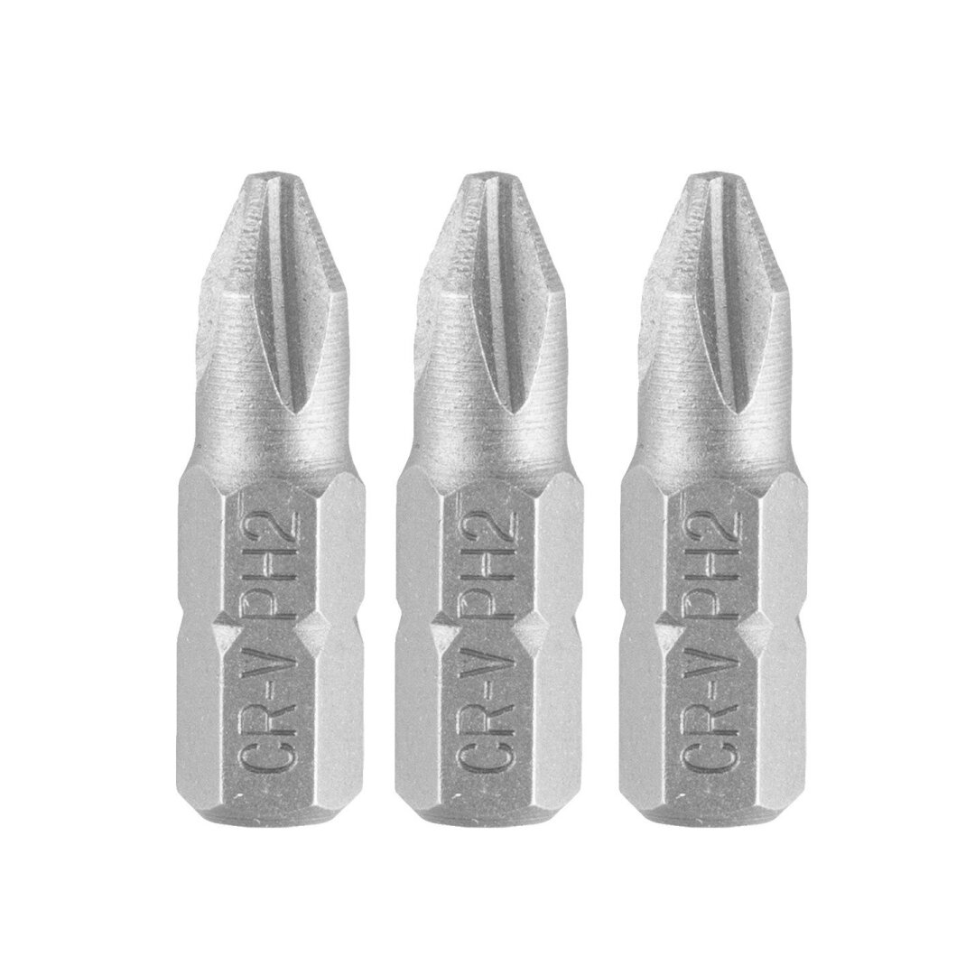 Antgaliukai - bitai PH2 x 25 mm, 3 vnt Antgaliukai - bitai PH2 x 25 mm, 3 vnt