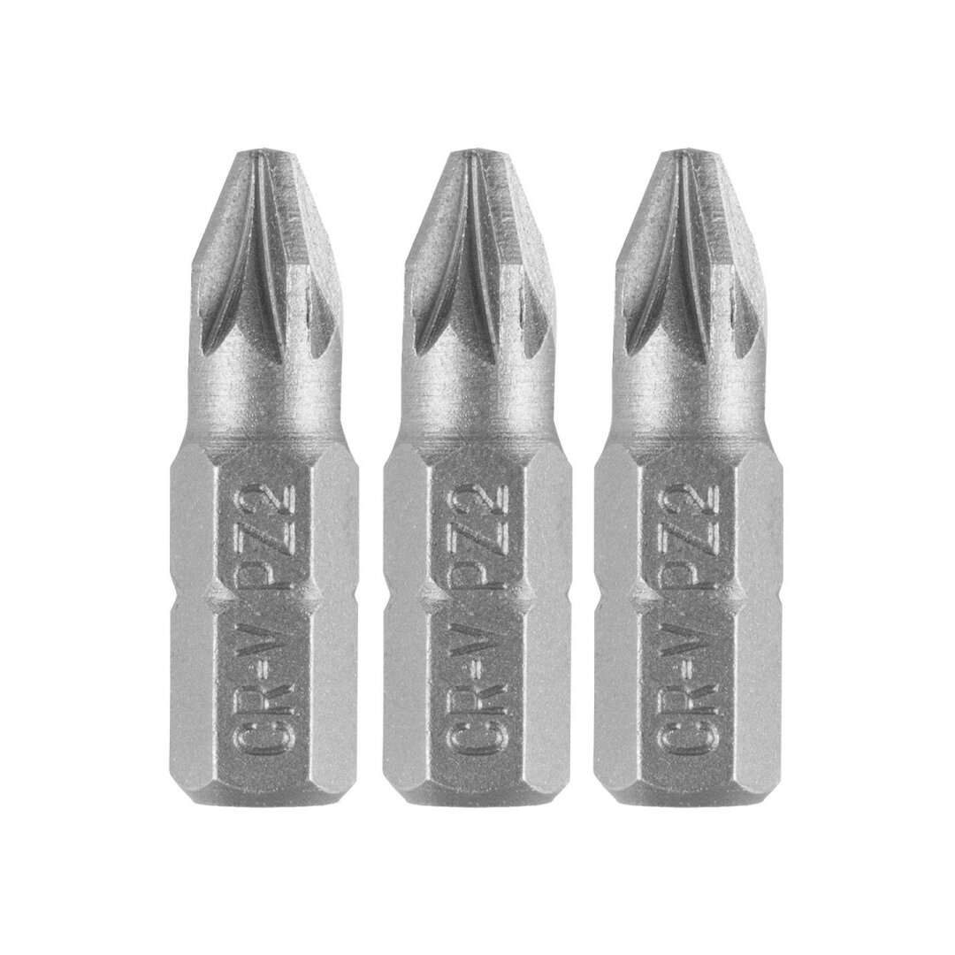 Antgaliukai - bitai PZ2 x 25 mm, 3 vnt Antgaliukai - bitai PZ2 x 25 mm, 3 vnt