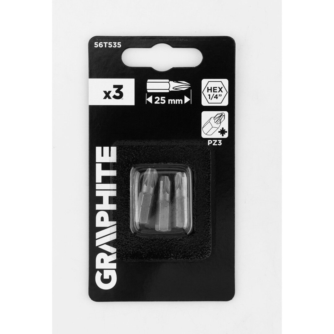 Antgaliukai - bitai PZ3 x 25 mm, 3 vnt 1