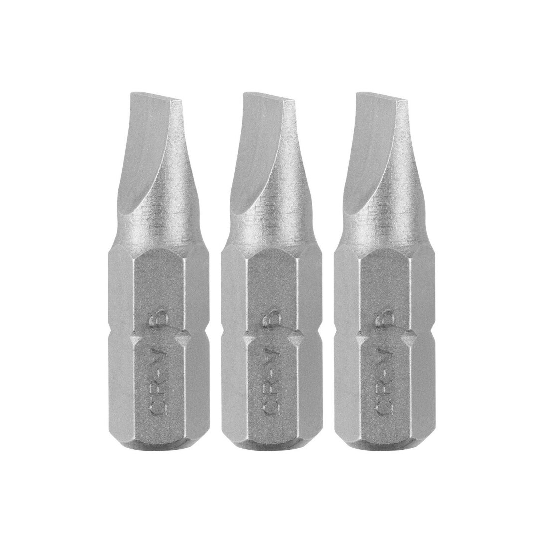 Antgaliukai - bitai SL6 x 1 x 25 mm, 3 vnt