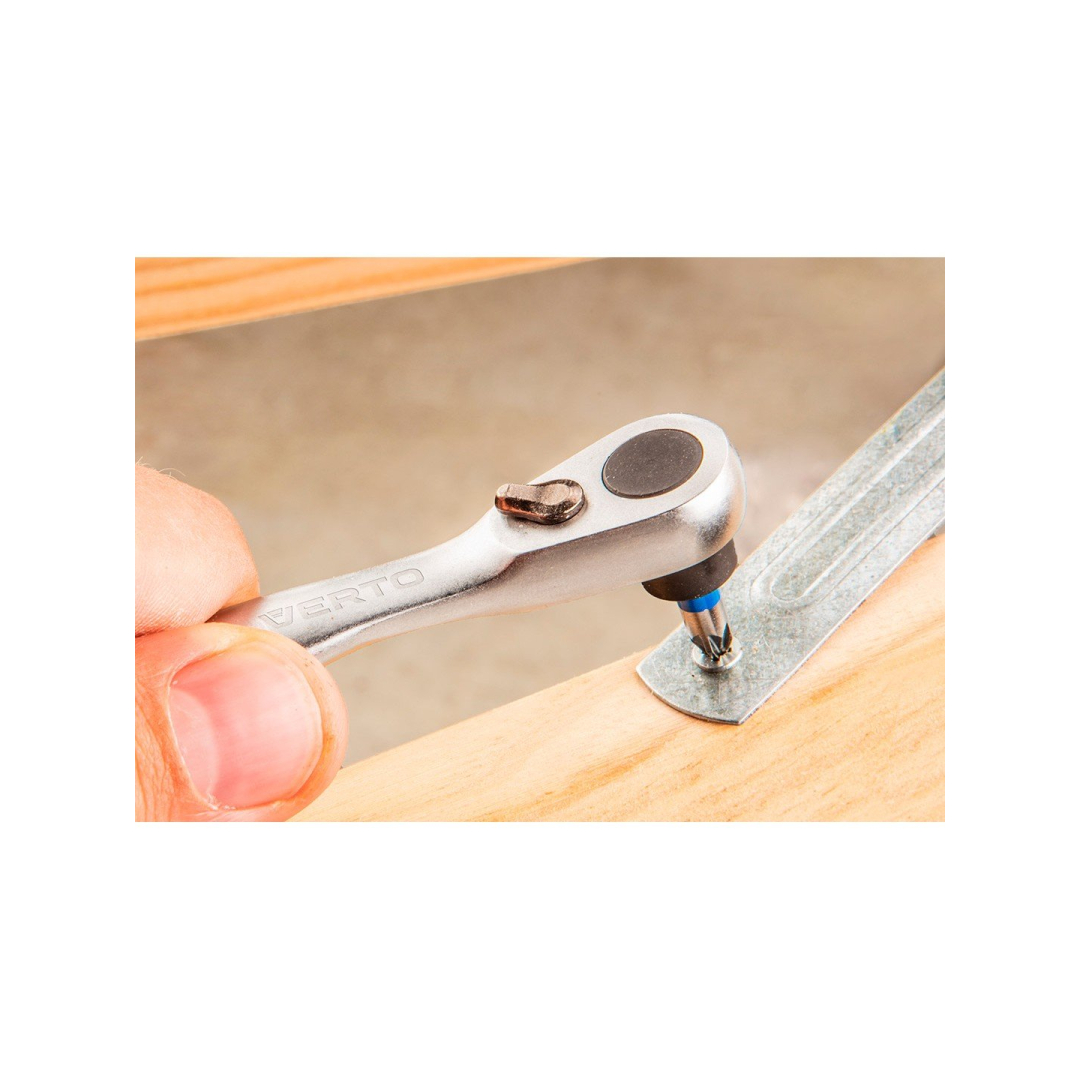 Antgaliukų rinkinys 32 vnt.25 mm -  4 x PH, 4 x PZ, 4 x SL, 4 x HEX, 7 x TX, 7 x TT + ratchet handle for bits 1