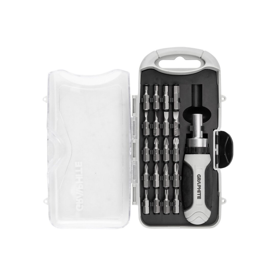 Antgaliukų rinkinys su magnetiniu laikikliu su 115 mm reketu, 21 vnt