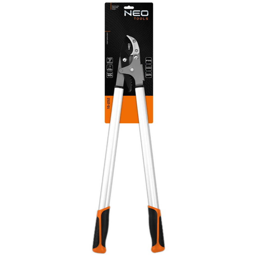 Antkaklinės genėjimo žirklės 765 mm, diapazonas iki 40 mm, pavara, didinanti spaudimo jėgą 60 %. 1