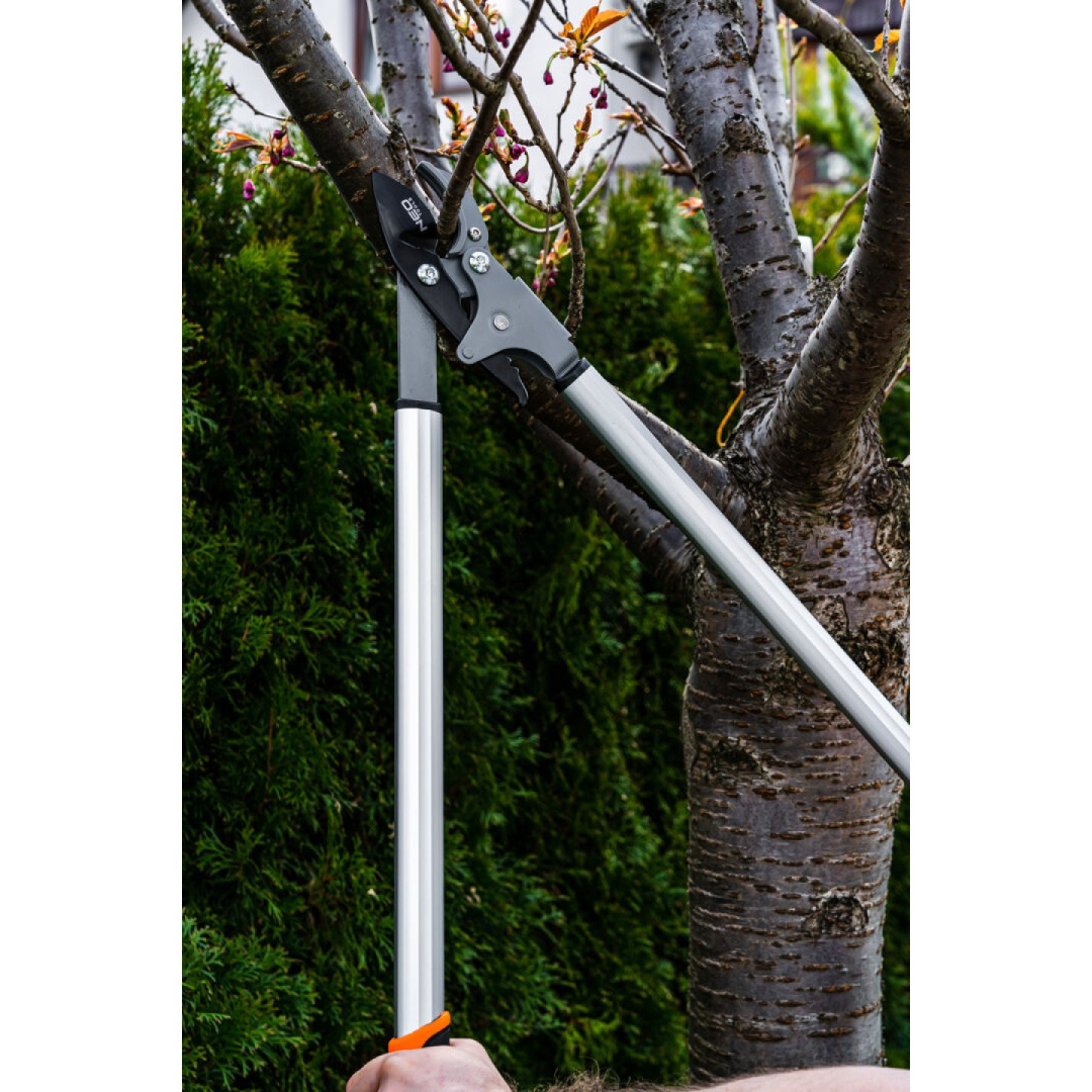 Antkaklinės genėjimo žirklės 765 mm, diapazonas iki 40 mm, pavara, didinanti spaudimo jėgą 60 %. 5