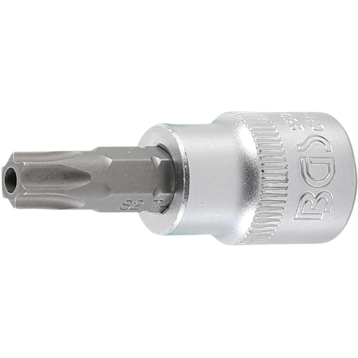 Antgalis įpresuotas į galvutę | 10 mm (3/8") | T-Star su skyle | (Torx) T45 (2597)