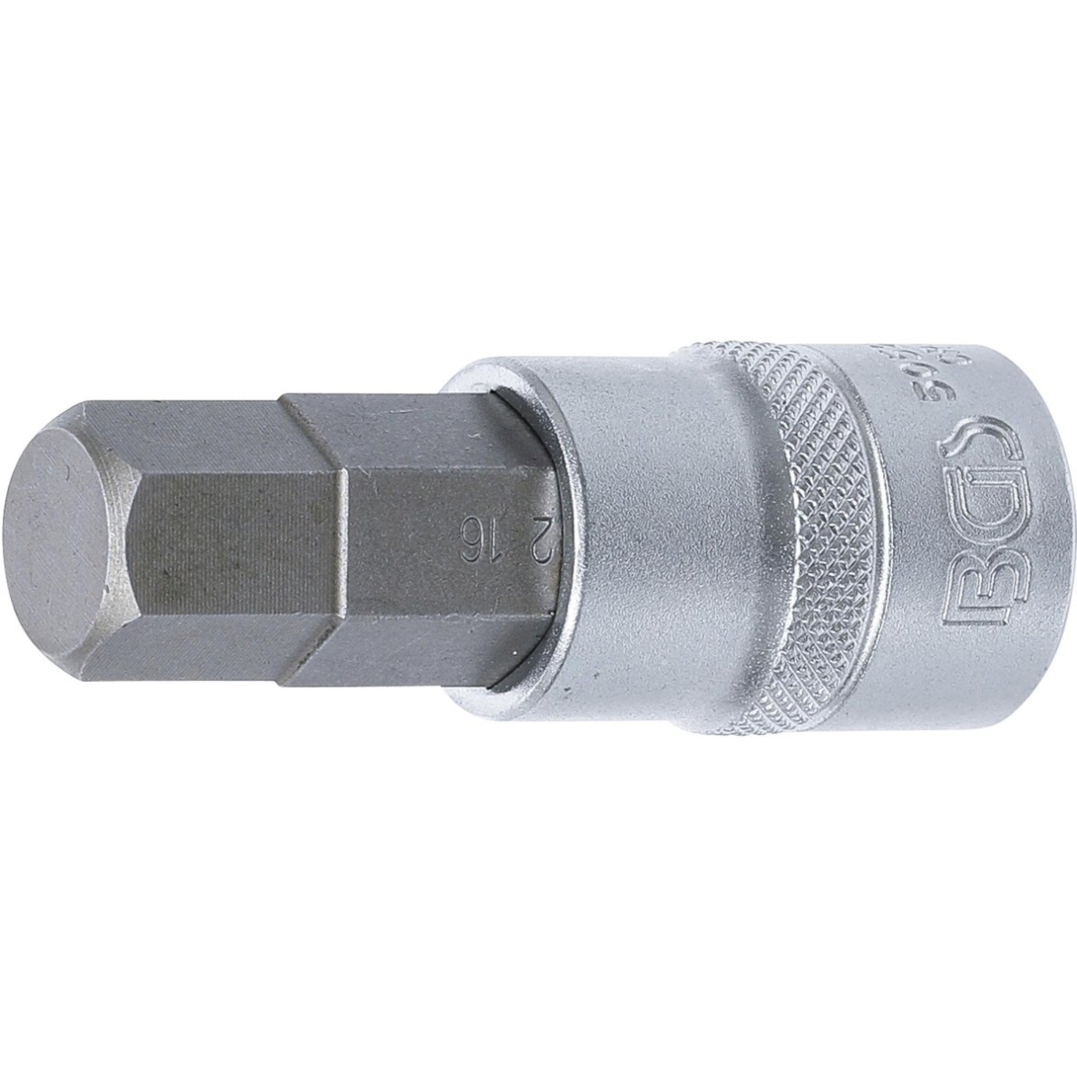 Antgalis įpresuotas į galvutę | 12,5 mm (1/2") | hex šešiakampis 16 mm (5052-16) Antgalis įpresuotas į galvutę | 12,5 mm (1/2") | hex šešiakampis 16 mm (5052-16)