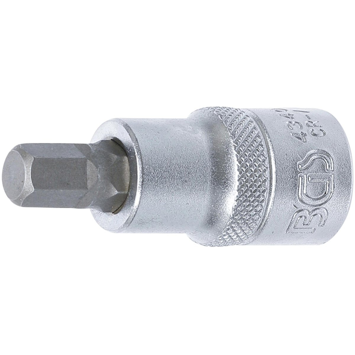 Antgalis įpresuotas į galvutę | 12,5 mm (1/2") | hex šešiakampis 9 mm (4340) Antgalis įpresuotas į galvutę | 12,5 mm (1/2") | hex šešiakampis 9 mm (4340)