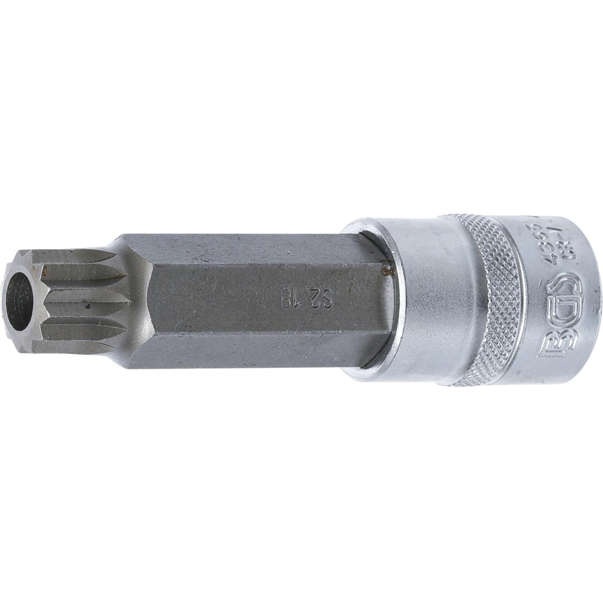 Antgalis įpresuotas į galvutę | ilgis 100 mm | 12,5 mm (1/2") | Spline su skyle (XZN) M18 (4365) Antgalis įpresuotas į galvutę | ilgis 100 mm | 12,5 mm (1/2") | Spline su skyle (XZN) M18 (4365)