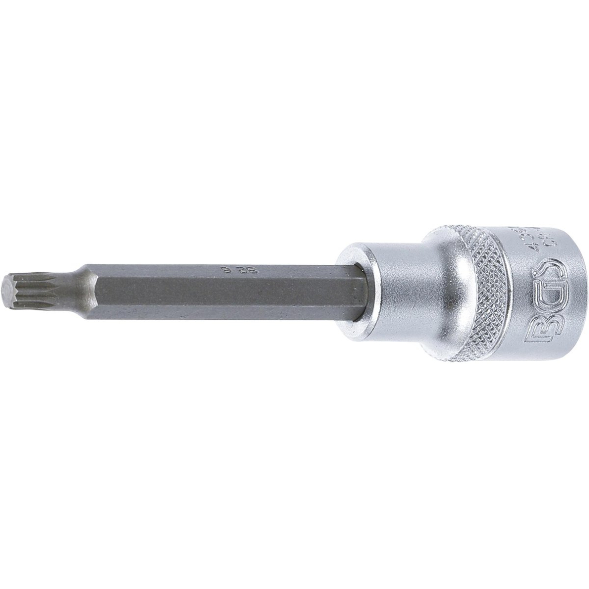 Antgalis įpresuotas į galvutę | ilgis 100 mm | 12,5 mm (1/2") | Spline (XZN) | M6 (4360)