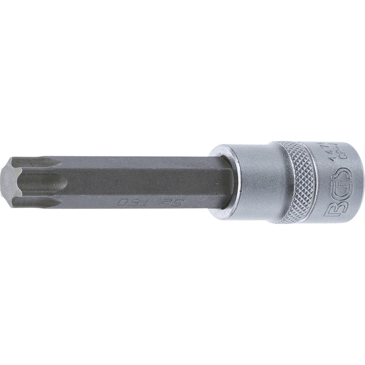 Antgalis įpresuotas į galvutę | ilgis 100 mm | 12,5 mm (1/2") | T-star (Torx) T60 (4476) Antgalis įpresuotas į galvutę | ilgis 100 mm | 12,5 mm (1/2") | T-star (Torx) T60 (4476)