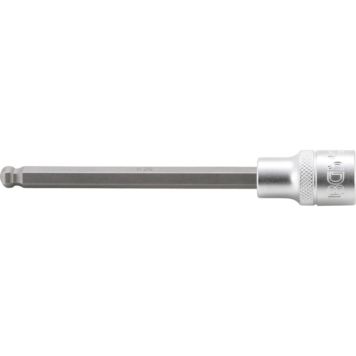 Antgalis įpresuotas į galvutę | ilgis 140 mm | 12,5 mm (1/2") | šešiakampis su šarnyru 8 mm (4258-8) Antgalis įpresuotas į galvutę | ilgis 140 mm | 12,5 mm (1/2") | šešiakampis su šarnyru 8 mm (4258-8)