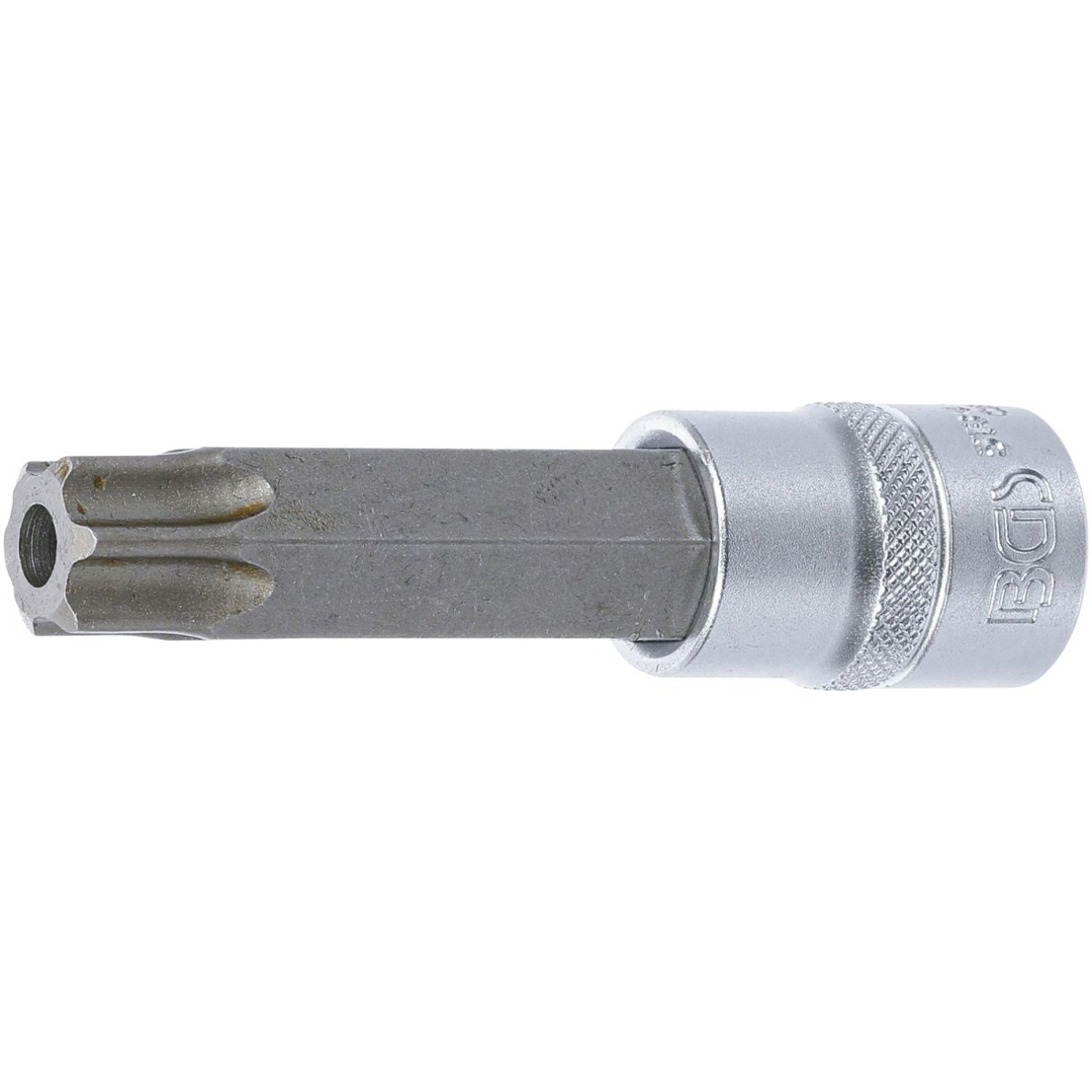 Antgalis įpresuotas į galvutę | lgis 100 mm | 12,5 mm (1/2") | T-Star su skyle (Torx) T80 (5184-TB80)