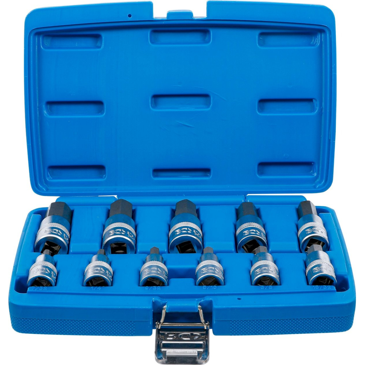 Antgalių rinkinys | 12,5 mm (1/2") | hex šešiakampis | coliniai dydžiai 7/32" - 7/8 "| 11 vnt. (5053) Antgalių rinkinys | 12,5 mm (1/2") | hex šešiakampis | coliniai dydžiai 7/32" - 7/8 "| 11 vnt. (5053)