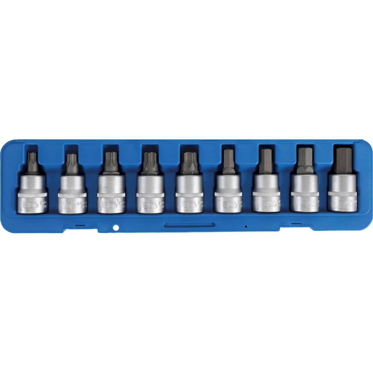 Antgalių rinkinys | 20 mm (3/4") | Šešiakampiai (hex), T-Star (Torx) | 9 vnt. (5189) Antgalių rinkinys | 20 mm (3/4") | Šešiakampiai (hex), T-Star (Torx) | 9 vnt. (5189)