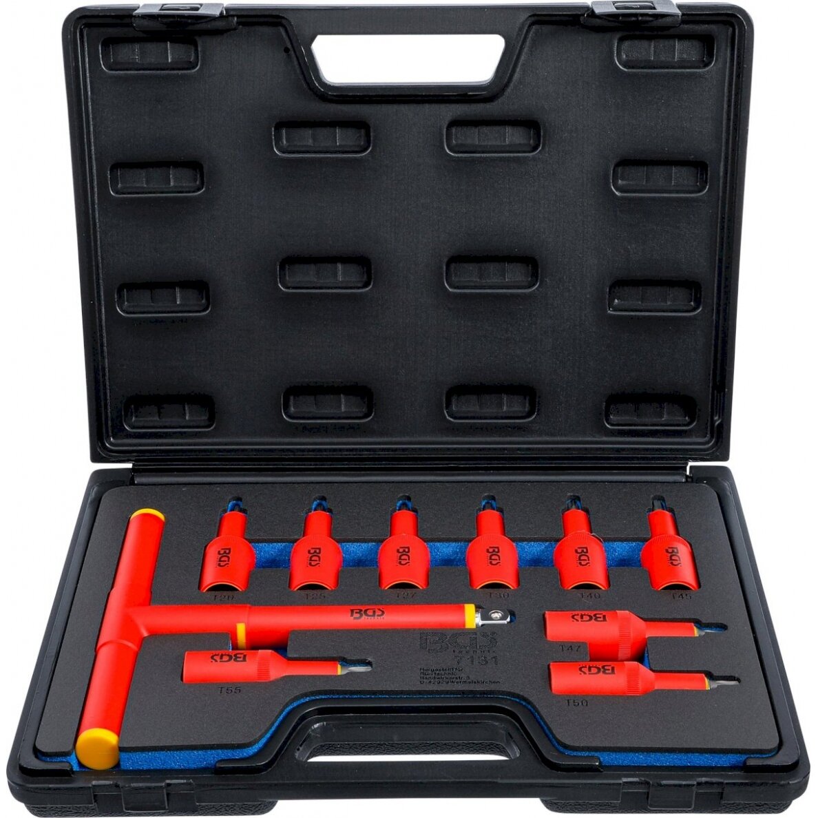 Antgalių rinkinys VDE | 12,5 mm (1/2") | T-Star (Torx ) T20 - T55 | 10 vnt. (7131) Antgalių rinkinys VDE | 12,5 mm (1/2") | T-Star (Torx ) T20 - T55 | 10 vnt. (7131)