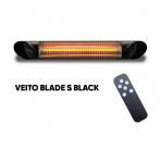 Anglies pluošto infraraudonųjų spindulių šildytuvai Veito BLADE S juodas su pulteliu