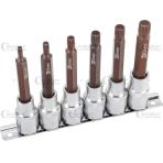 Antgaliai 1/2'' Spline M5-M12 100mm profi 6 dalių