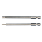Antgaliai HEX šešiakampiai su skyle 1/4", 2vnt: H3x100mm; H5x100mm (YT-0494)