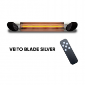 Anglies pluošto infraraudonųjų spindulių šildytuvai Veito BLADE sidabrinis su pulteliu