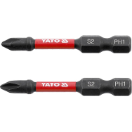 Antgaliai smūginiai | 6,3 mm (1/4") | S2 | kryžminiai PH1 | 2 vnt. (YT-78040)