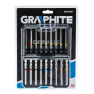 Antgalių rinkinys 18 vnt. Graphite
