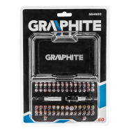 Antgalių rinkinys 60 vnt. Graphite