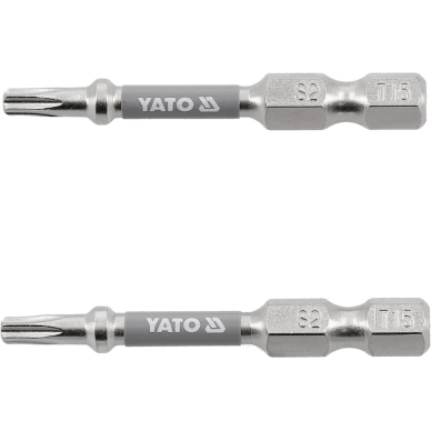 Antgaliai | 6,3 mm (1/4") | S2 Ni | T-Star (Torx) T15 | 50 mm | 2 vnt. (YT-78032)