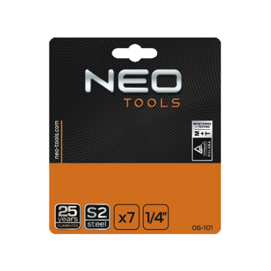 Antgaliai atsuktuvui, komplekte 6 vnt., su griebtu 1 Antgaliai atsuktuvui, komplekte 6 vnt., su griebtu 1