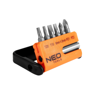 Antgaliai atsuktuvui, komplekte 6 vnt., su griebtu 7