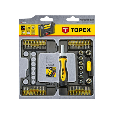 Antgaliai keičiami su laikikliu 38 vnt. Topex 1