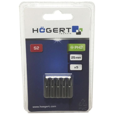 Antgaliai PH2 / 25mm*5vnt. / S2 plieno 1 Antgaliai PH2 / 25mm*5vnt. / S2 plieno 1