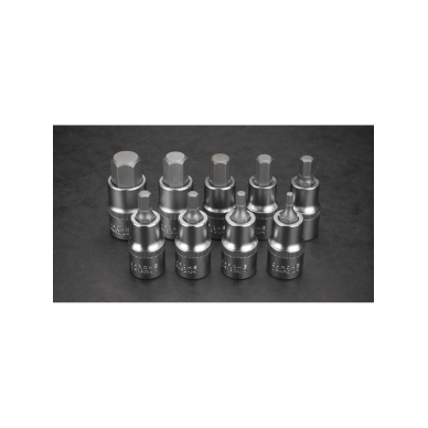 Antgaliai šešiakampiai komplekte 9 vnt., 2 Antgaliai šešiakampiai komplekte 9 vnt., 2