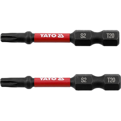Antgaliai smūginiai | 6,3 mm (1/4") | S2 | T-Star (Torx) T20 | 2 vnt. (YT-78053)