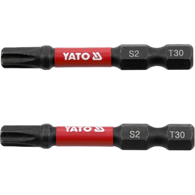 Antgaliai smūginiai | 6,3 mm (1/4") | S2 | T-Star (Torx) T30 | 2 vnt. (YT-78056)