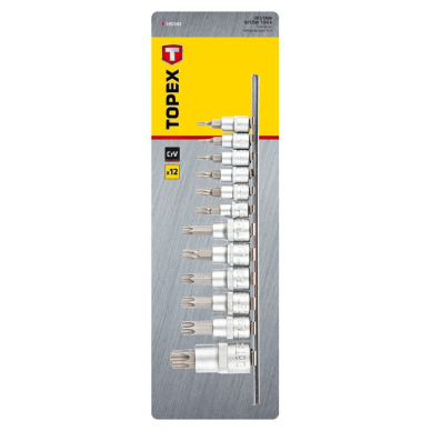Antgaliai su galvute Torx  ir ertme T10-T40, 1/4" 1