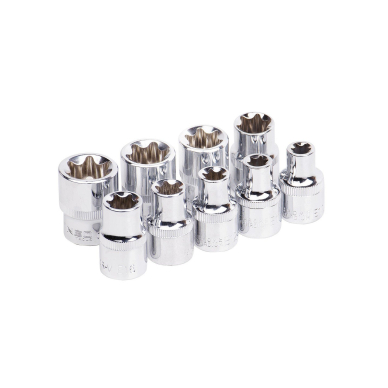 Antgaliai Torx E10 - E24, komplekte 9 vnt. 2