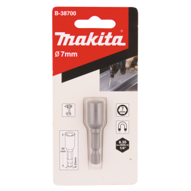 Magnetinis antgalis Makita B-38700, 1/4" 7X50mm 1 Magnetinis antgalis Makita B-38700, 1/4" 7X50mm 1