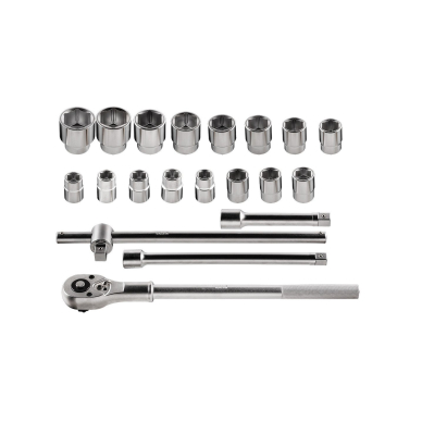 Antgalių komplektas 3/4", 21 vnt. 19-50mm, 1