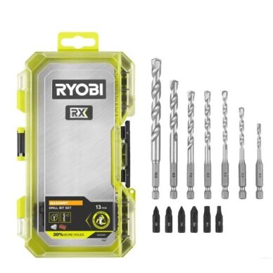 Antgalių komplektas Ryobi RARXM7, 13 vnt. 2 Antgalių komplektas Ryobi RARXM7, 13 vnt. 2