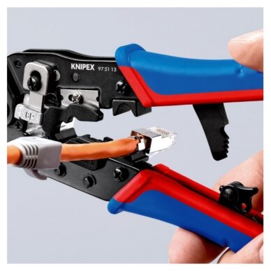 Antgalių presavimo replės KNIPEX 975113 8 Antgalių presavimo replės KNIPEX 975113 8