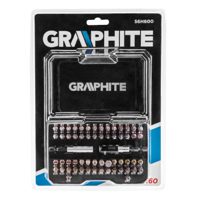 Antgalių rinkinys 60 vnt. Graphite 1 Antgalių rinkinys 60 vnt. Graphite 1