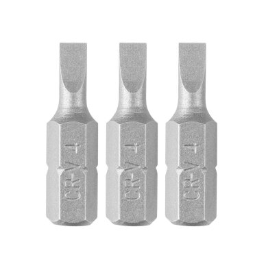 Antgaliukai - bitai SL4 x 0,6 x 25 mm, 3 vnt Antgaliukai - bitai SL4 x 0,6 x 25 mm, 3 vnt