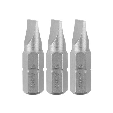 Antgaliukai - bitai SL6 x 1 x 25 mm, 3 vnt Antgaliukai - bitai SL6 x 1 x 25 mm, 3 vnt