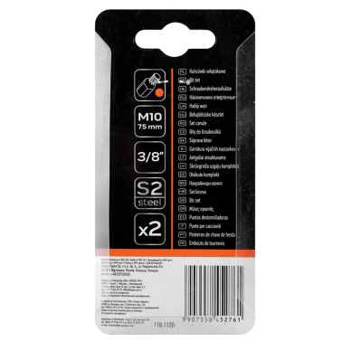 Antgaliukai M10 x 75 mm, S2 x 2 vnt. 2 Antgaliukai M10 x 75 mm, S2 x 2 vnt. 2