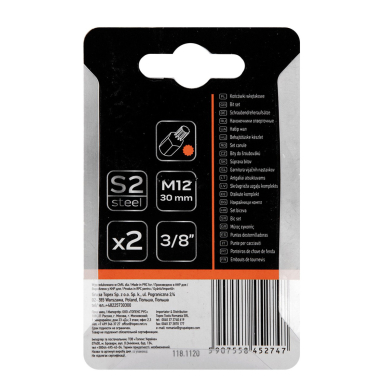 Antgaliukai M12 x 30 mm, S2 x 2 vnt. 2 Antgaliukai M12 x 30 mm, S2 x 2 vnt. 2