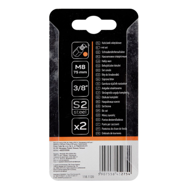 Antgaliukai M8 x 75 mm, S2 x 2 vnt. 2 Antgaliukai M8 x 75 mm, S2 x 2 vnt. 2