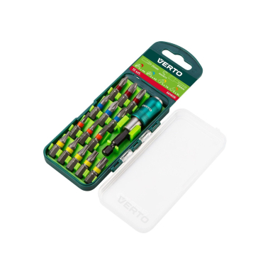 Antgaliukų rinkinys 15 vnt.25 mm -  3 x PH, 3 x PZ, 3 x SL, 5 x TX + magnetic holder