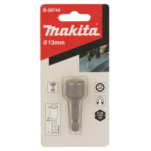 Magnetinis antgalis Makita B-38744, 1/4" 13X50mm 1 Magnetinis antgalis Makita B-38744, 1/4" 13X50mm 1