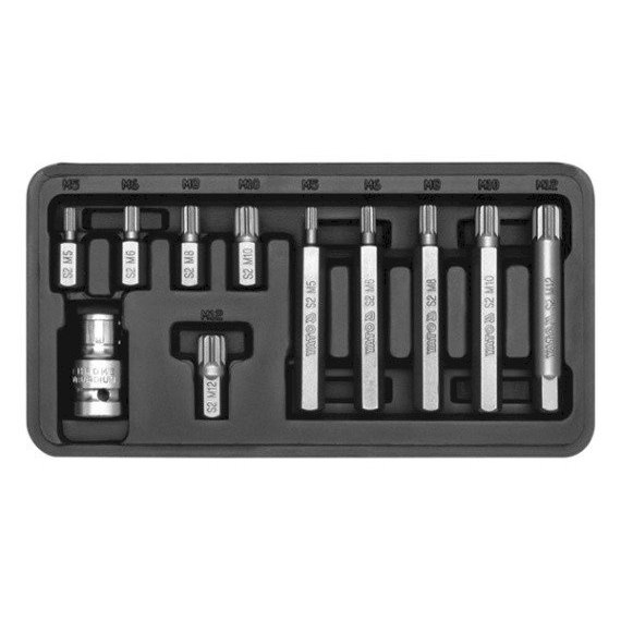 Antgalių rinkinys | trumpas / ilgas | spline (XZN) | 11 vnt. (YT-0415)