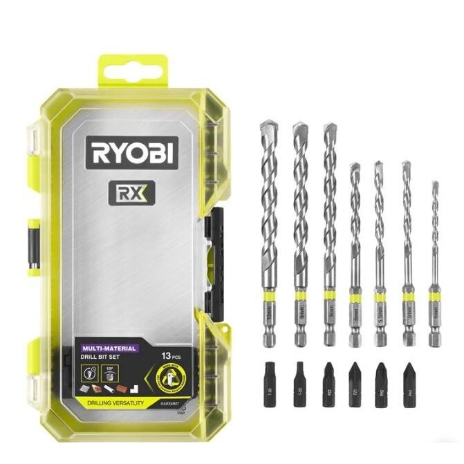 Antgalių komplektas Ryobi RARXMM7, 13 vnt. 2